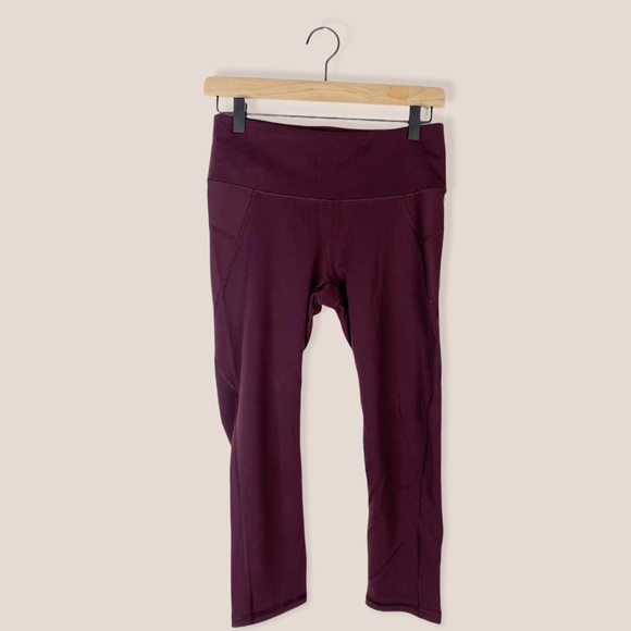 Athleta Pants - Athleta Brand Cropped Merlot Leggings Sz S